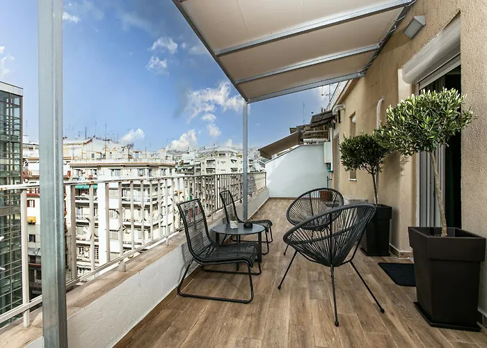 Elysium House Bright Floor With Terrace Location Салоники
